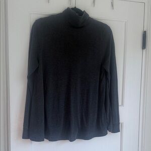 THE GREAT. Dark Gray Turtleneck Top